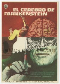8s233 FRANKENSTEIN MUST BE DESTROYED Spanish herald 1970 cool different monster art by MCP!