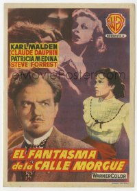 8s265 PHANTOM OF THE RUE MORGUE Spanish herald 1954 Karl Malden, Patricia Medina, different image!