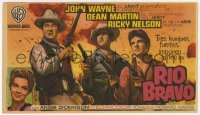 8s270 RIO BRAVO Spanish herald 1959 John Wayne, Ricky Nelson, Dean Martin, Angie Dickinson, Hawks