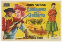 8s275 SEARCHERS Spanish herald 1960 Jano art of John Wayne, Hunter & Natalie Wood, John Ford