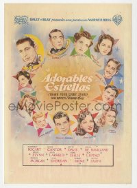 8s284 THANK YOUR LUCKY STARS Spanish herald 1943 Errol Flynn, Humphrey Bogart, Bette Davis & more!