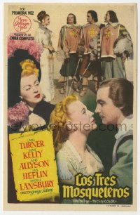 8s290 THREE MUSKETEERS Spanish herald 1949 Lana Turner, Gene Kelly, June Allyson, different images!