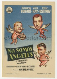 8s297 WE'RE NO ANGELS Spanish herald 1960 Humphrey Bogart, Aldo Ray & Peter Ustinov, different art!