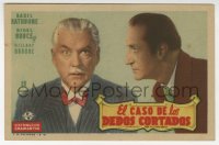 8s300 WOMAN IN GREEN Spanish herald 1945 Basil Rathbone as Sherlock Holmes, Nigel Bruce as Watson!