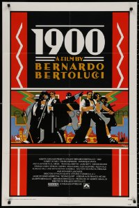 8t004 1900 1sh 1977 directed by Bernardo Bertolucci, Robert De Niro, cool Doug Johnson art!