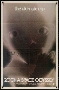 8t006 2001: A SPACE ODYSSEY 1sh R1971 Stanley Kubrick, Keir Dullea, Gary Lockwell, star child!