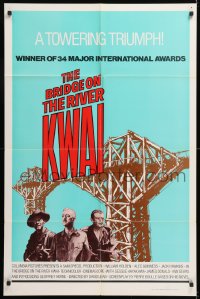 8t117 BRIDGE ON THE RIVER KWAI 1sh R1972 William Holden, Alec Guinness, David Lean classic!