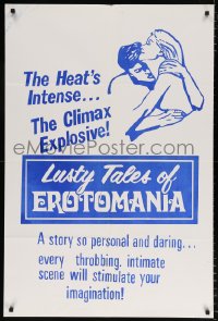 8t535 LUSTY TALES OF EROTOMANIA Canadian 1sh 1974 every throbbing scene will stimulate your imagination!
