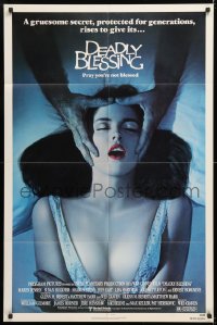 8t206 DEADLY BLESSING 1sh 1981 Wes Craven, a gruesome secret protected for generations rises!
