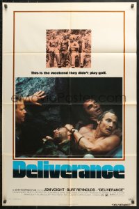 8t218 DELIVERANCE 1sh 1972 Jon Voight, Burt Reynolds, Ned Beatty, John Boorman classic!