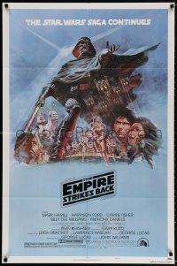 8t271 EMPIRE STRIKES BACK style B NSS style 1sh 1980 George Lucas classic, art by Tom Jung!
