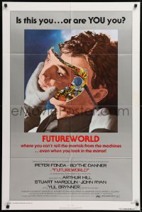 8t335 FUTUREWORLD 1sh 1976 AIP, a world where you can't tell the mortals from the machines!