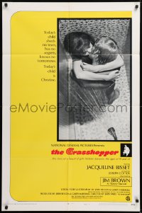 8t363 GRASSHOPPER int'l 1sh 1970 romantic image of Jacqueline Bisset making love in shower!