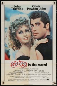 8t364 GREASE 1sh 1978 c/u of John Travolta & Olivia Newton-John in a most classic musical!