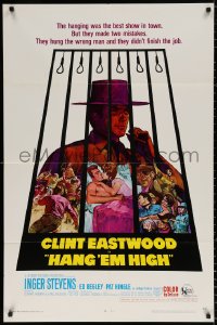 8t381 HANG 'EM HIGH 1sh 1968 Eastwood, they hung the wrong man & didn't finish the job!
