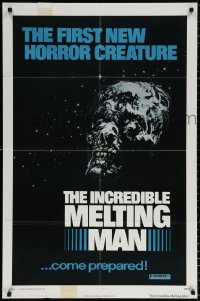 8t448 INCREDIBLE MELTING MAN 1sh 1977 AIP gruesome image of the first new horror creature!