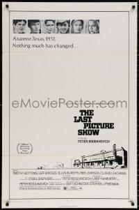 8t502 LAST PICTURE SHOW 1sh 1971 Peter Bogdanovich, Jeff Bridges & Cybill Shepherd!