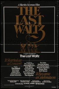 8t505 LAST WALTZ 1sh 1978 Martin Scorsese, it started as a rock concert & became a celebration!