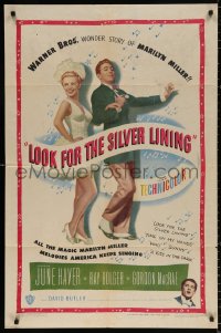 8t525 LOOK FOR THE SILVER LINING 1sh 1949 art of June Haver & Ray Bolger dancing, Gordon MacRae