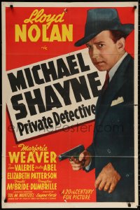 8t580 MICHAEL SHAYNE PRIVATE DETECTIVE 1sh 1940 Lloyd Nolan, Majorie Weaver & Elizabeth Patterson!