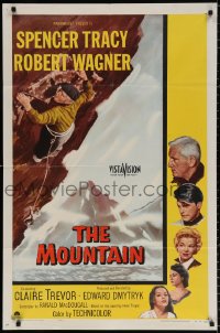8t609 MOUNTAIN 1sh 1956 mountain climber Spencer Tracy, Robert Wagner, Claire Trevor!