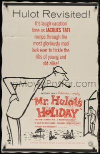 8t611 MR. HULOT'S HOLIDAY 1sh R1962 great art of Jacques Tati, Les vacances de M. Hulot!