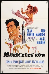 8t617 MURDERERS' ROW 1sh 1966 art of spy Dean Martin as Matt Helm & sexy Ann-Margret by McGinnis!