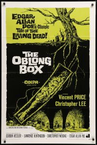8t648 OBLONG BOX int'l 1sh 1969 Edgar Allan Poe's tale of living dead, cool horror art!