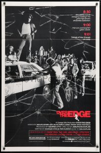 8t667 OVER THE EDGE 1sh 1979 teen cast and Matt Dillon on car, Kaplan cult classic, ultra-rare!
