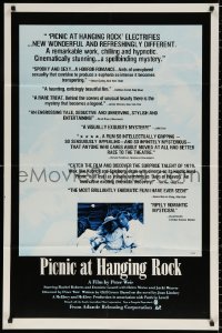 8t693 PICNIC AT HANGING ROCK reviews 1sh 1979 Peter Weir classic about vanishing schoolgirls!