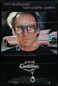 8t695 PINK CADILLAC 1sh 1989 Clint Eastwood is a real man wearing really cool shades!