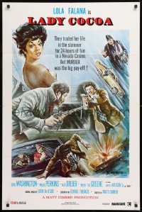 8t707 POP GOES THE WEASEL 1sh 1975 Lola Falana is Lady Cocoa, cool completely different action art!
