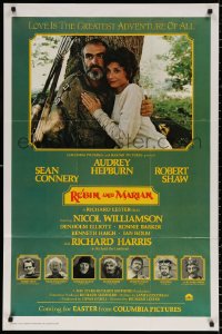 8t750 ROBIN & MARIAN advance 1sh 1976 Robin Hood, Sean Connery and Audrey Hepburn, Shaw & top cast!