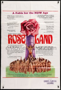 8t760 ROSE LAND 1sh 1971 C.F. Hobbs, wild completely suggestive, different sexploitation artwork!