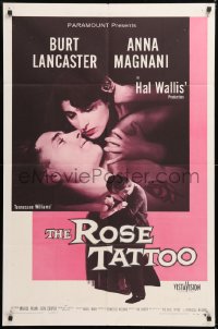 8t761 ROSE TATTOO 1sh 1955 Burt Lancaster, Anna Magnani, written by Tennessee Williams!