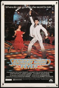 8t770 SATURDAY NIGHT FEVER 1sh 1977 best image of disco John Travolta & Karen Lynn Gorney!