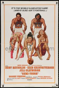 8t777 SEMI-TOUGH 1sh 1977 Burt Reynolds, Kris Kristofferson, sexy girls & football art by McGinnis!