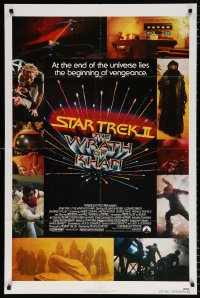 8t825 STAR TREK II 1sh 1982 The Wrath of Khan, Leonard Nimoy, William Shatner, sci-fi sequel!