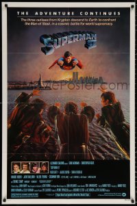8t860 SUPERMAN II studio style 1sh 1981 Christopher Reeve, Terence Stamp, great image of villains!