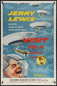 8t947 VISIT TO A SMALL PLANET 1sh 1960 wacky alien Jerry Lewis saucers down to Earth from space!