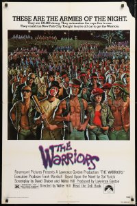 8t962 WARRIORS 1sh 1979 Walter Hill, great David Jarvis artwork of the armies of the night!