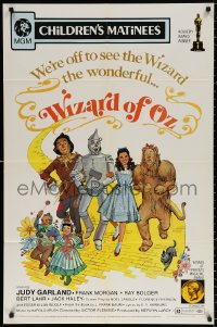 8t976 WIZARD OF OZ 1sh R1972 Victor Fleming, Haley, Bolger, Lahr, Judy Garland all-time classic!