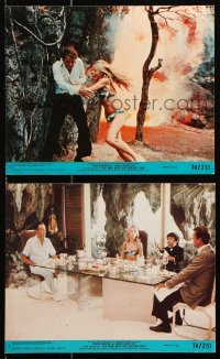 8w187 MAN WITH THE GOLDEN GUN 2 8x10 mini LCs 1974 Roger Moore as James Bond, Britt Ekland, Lee!