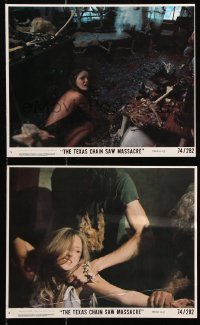 8w191 TEXAS CHAINSAW MASSACRE 2 8x10 mini LCs 1974 two images of Marilyn Burns trying to escape!