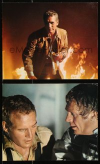 8w192 TOWERING INFERNO 2 color 8x10 stills 1974 great images of Steve McQueen, Paul Newman!