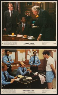 8w193 TRADING PLACES 2 8x10 mini LCs 1983 Dan Aykroyd, Eddie Murphy, Bellamy, Ameche, Oz pictured!