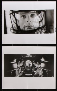 8w799 2001: A SPACE ODYSSEY 5 8x11 stills 1968 Stanley Kubrick, in Cinerama format, key set?
