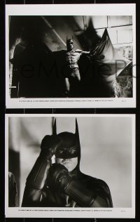 8w567 BATMAN 9 8x10 stills 1989 Michael Keaton, Jack Nicholson, Tim Burton candid!