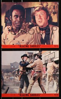 8w040 BLAZING SADDLES 8 8x10 mini LCs 1974 classic Mel Brooks western, Cleavon Little, Gene Wilder!
