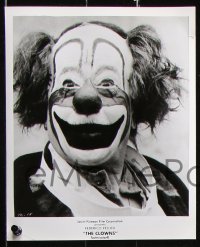 8w345 CLOWNS 16 8x10 stills 1971 Federico Fellini, great images of circus clowns performing!